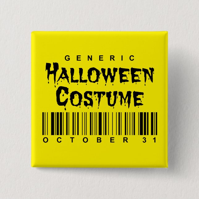 Barcode Generic Halloween Costume 2 Inch Square Button (Front)