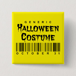 Barcode Generic Halloween Costume 2 Inch Square Button