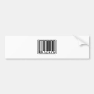 Barcode Grandpa Bumper Sticker