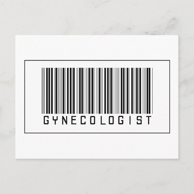 Barcode Gynecologist Postcard (Front)