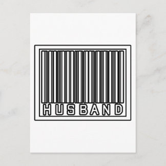Barcode Husband Postcard