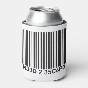 Barcode Leetspeak - Need to Escape Can Cooler