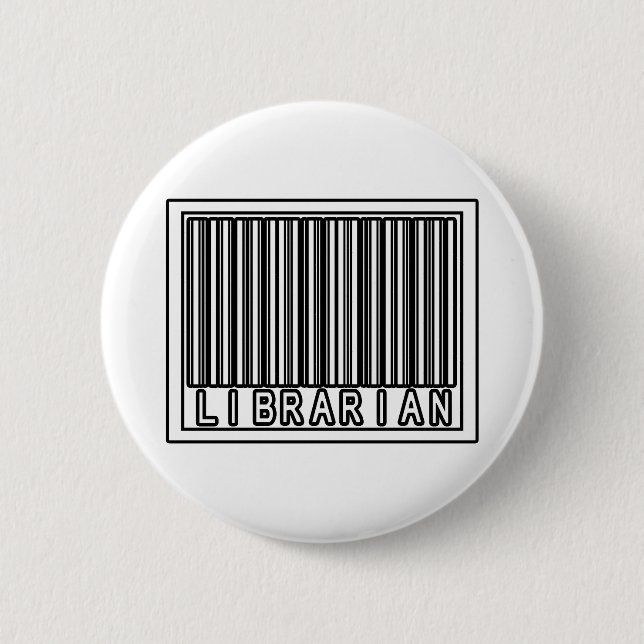 Barcode Librarian 2 Inch Round Button (Front)