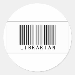 Barcode Librarian Classic Round Sticker