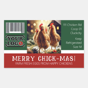 Barcode Logo Christmas Fun Quote Egg Carton Chicks Sticker