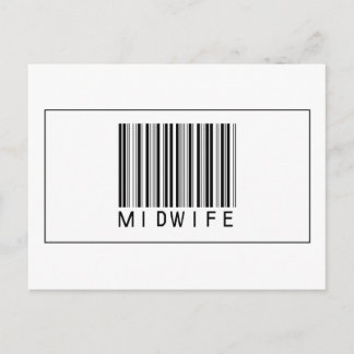Barcode Midwife Postcard