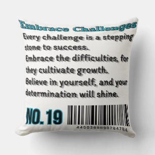 Barcode of Growth: NO.19 Throw Pillow