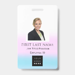 Barcode Photo Name IDCard NURSE Health Doctor Pink Badge