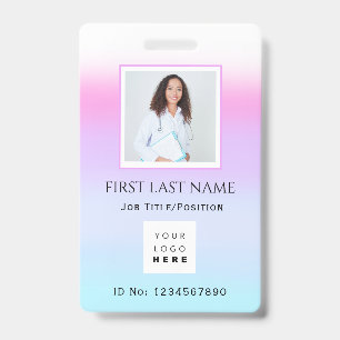 Barcode Photo  Nurse Doctor Health Care IDCard Badge