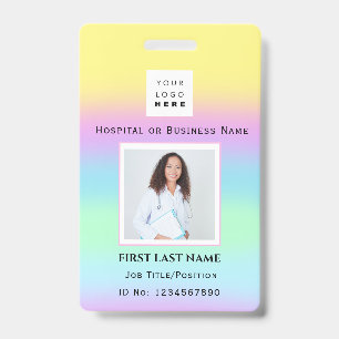 Barcode Photo Nurse Doctor Health Care Therapist Badge