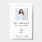 Barcode Photo Therapist Nurse Doctor Health IDCard