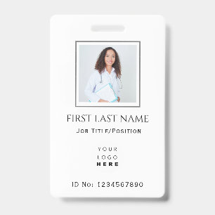 Barcode Photo Therapist Nurse Doctor Health IDCard Badge