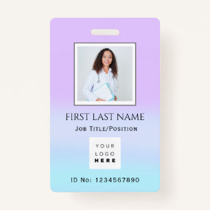 Barcode Photo Therapist  Nurse DoctorHealth Purple Badge