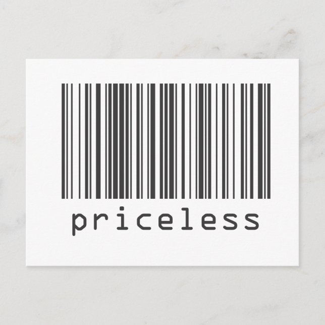 Barcode - Priceless Postcard (Front)