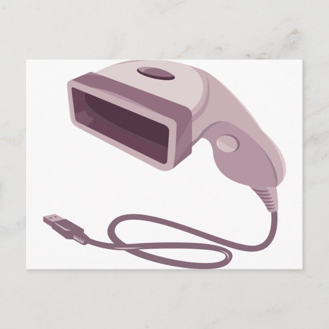 barcode scanner reader usb cable postcard (Front)