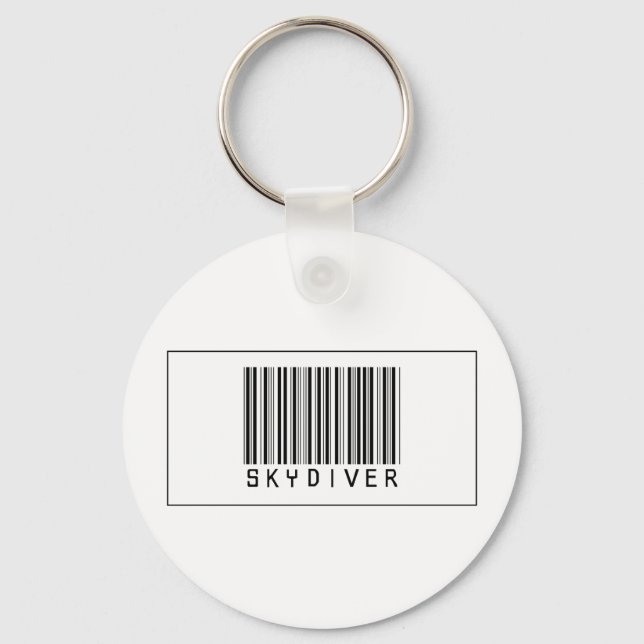 Barcode Skydiver Keychain (Front)