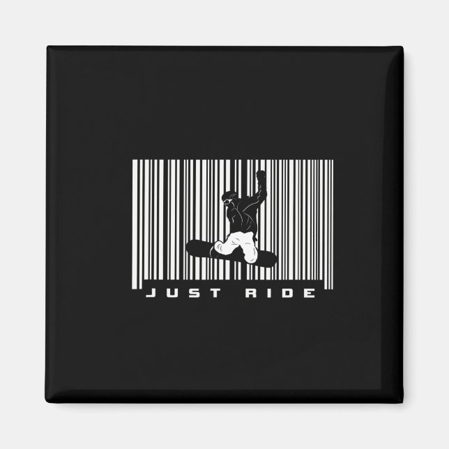Barcode Snowboarding Apparel - Snowboarder Snowboa Magnet (Front)