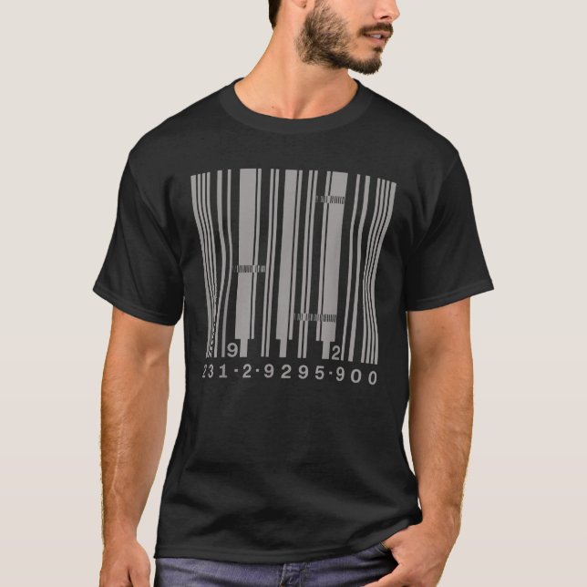 Barcode UPC Universal Product Code Cashier Retail  T-Shirt (Front)