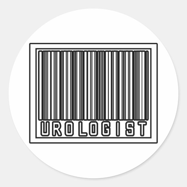 Barcode Urologist Classic Round Sticker (Front)