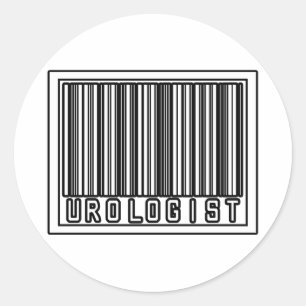 Barcode Urologist Classic Round Sticker