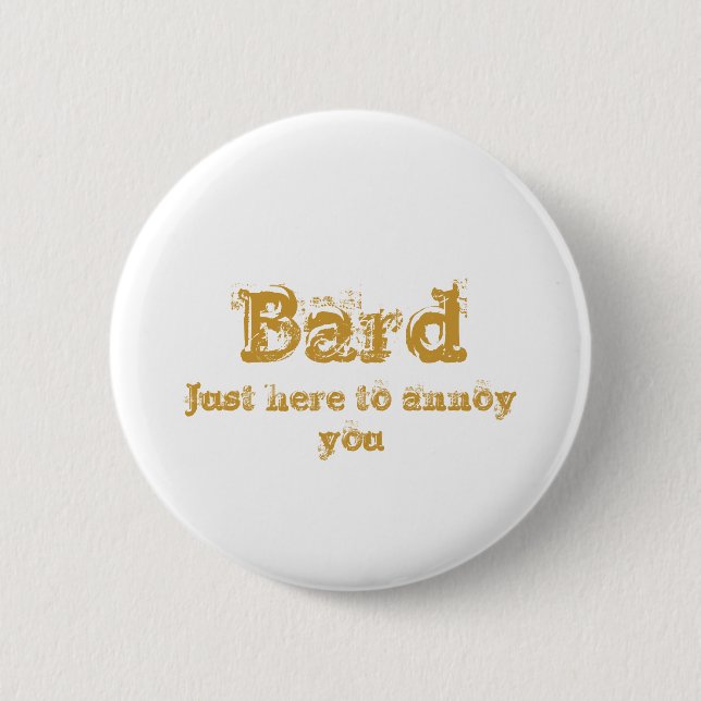 Bard 2 Inch Round Button (Front)