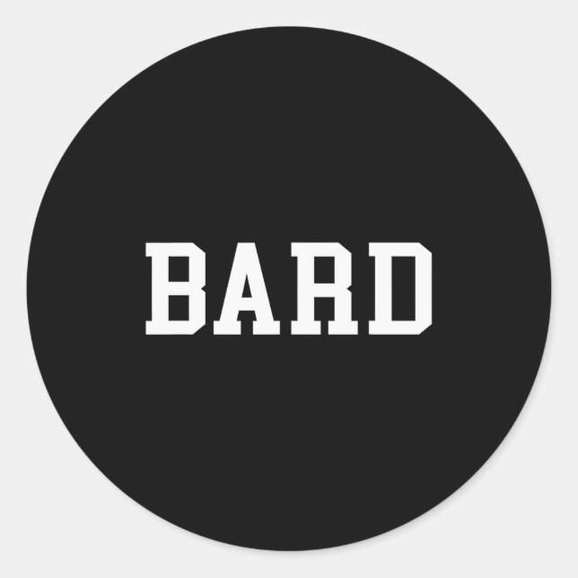 Bard  classic round sticker (Front)