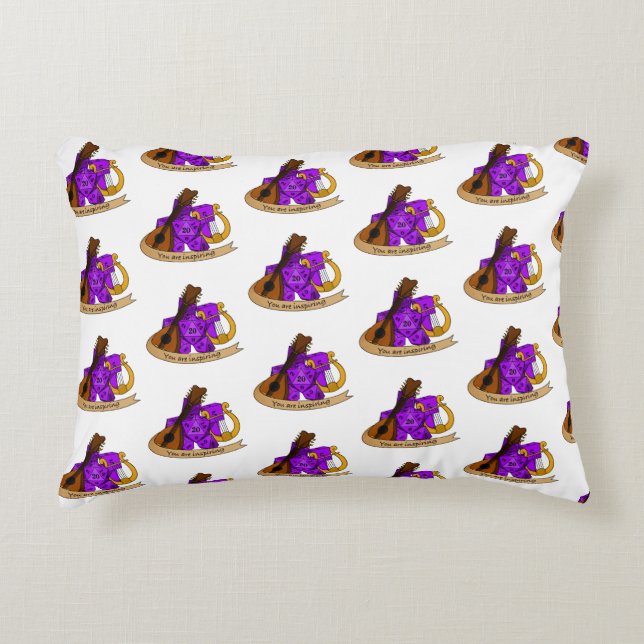Bard Dice Design Accent Pillow (Front)