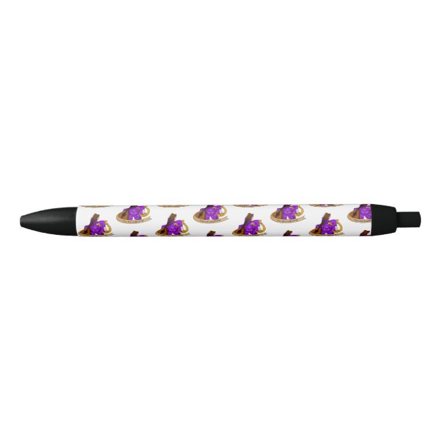 Bard Dice Design Black Ink Pen (Front)