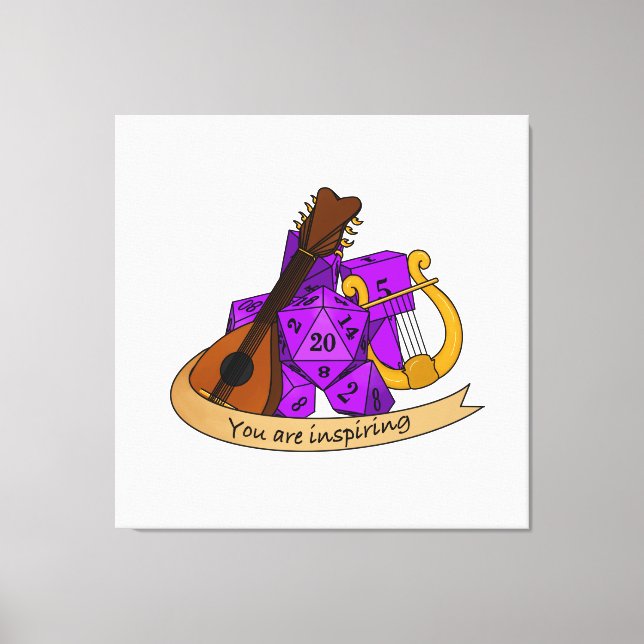Bard Dice Design Canvas Print (Front)