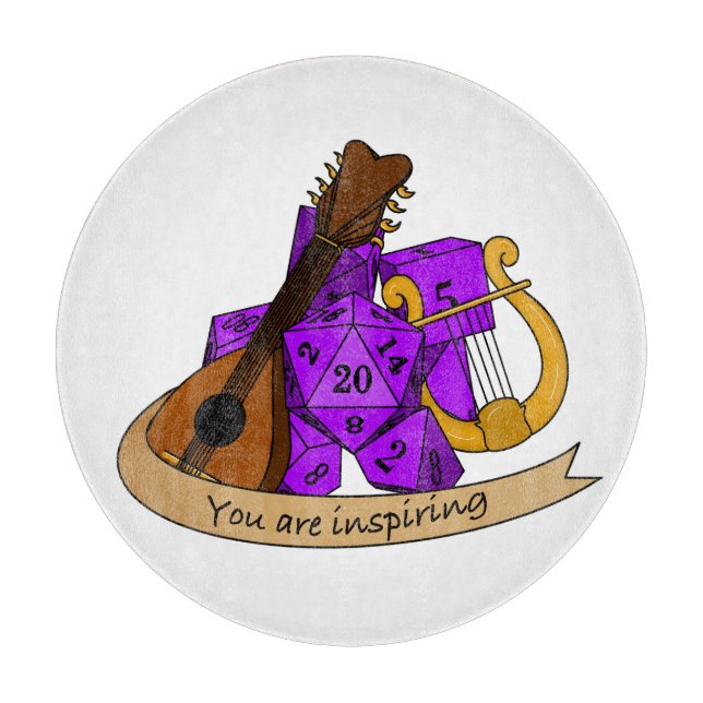 Bard Dice Design Cutting Board (Front)