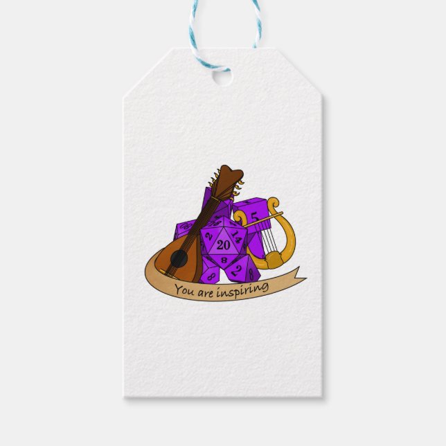 Bard Dice Design Gift Tags (Front)