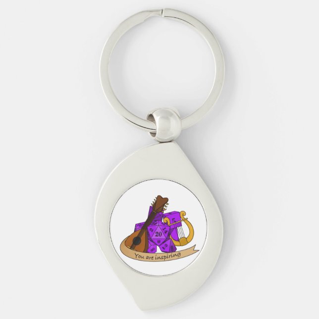Bard Dice Design Keychain (Front)