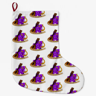 Bard Dice Design Large Christmas Stocking