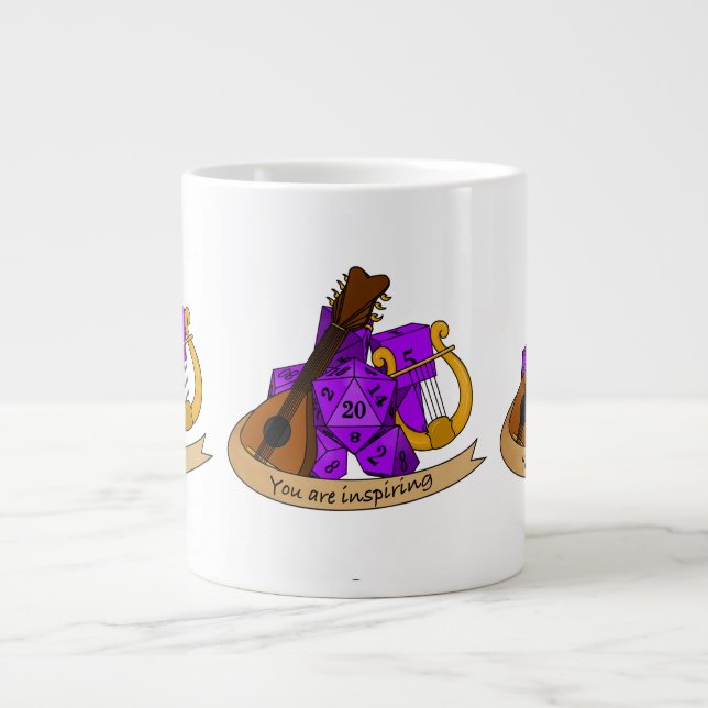 Bard Dice Design Large Coffee Mug (Front)