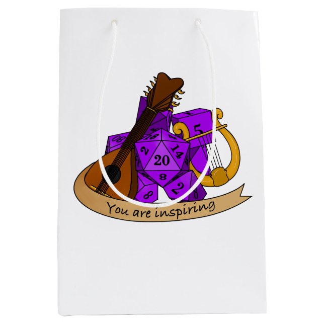 Bard Dice Design Medium Gift Bag (Front)