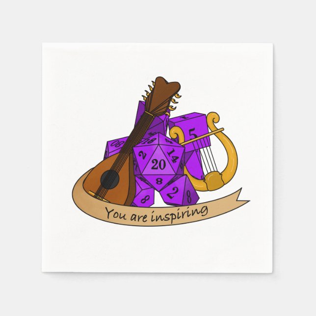 Bard Dice Design Napkin (Front)