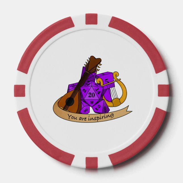 Bard Dice Design Poker Chips (Front)
