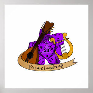 Bard Dice Design Poster