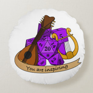 Bard Dice Design Round Pillow
