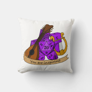 Bard Dice Design Throw Pillow