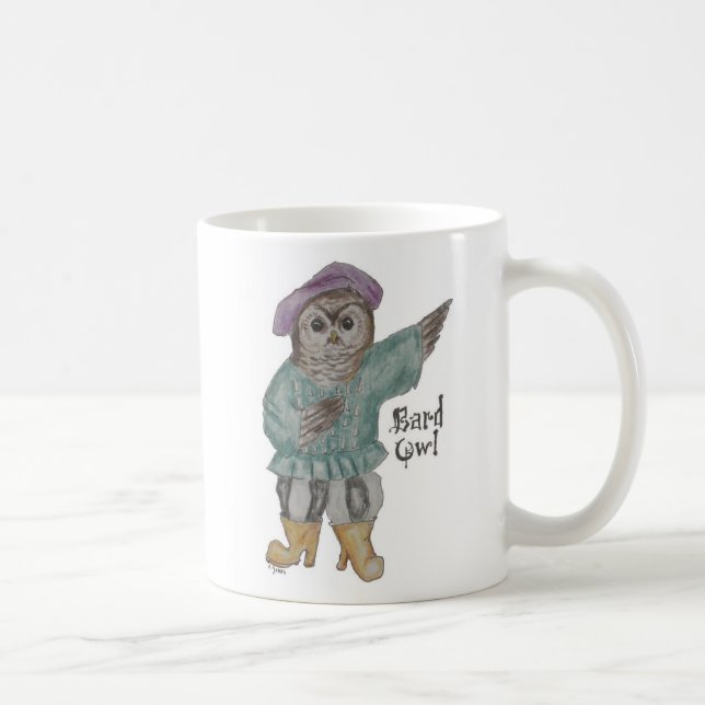 Bard Owl Coffee Mug (Right)