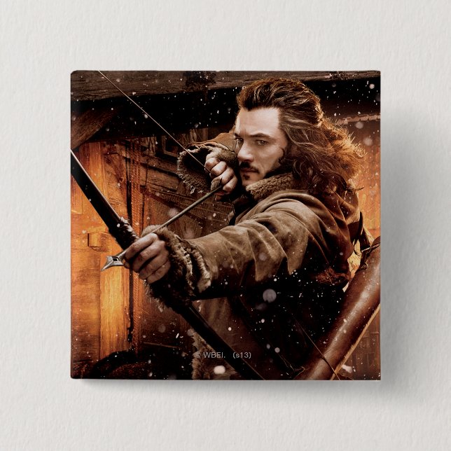 BARD THE BOWMAN™  and Characters Movie Poster 2 Inch Square Button (Front)