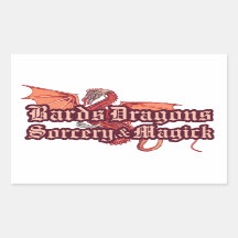 Bards, Dragons, Sorcery and Magick Stickers