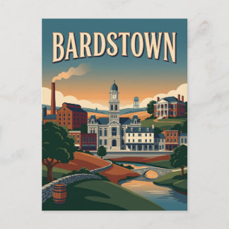 Bardstown Kentucky Historic Country Vintage Poster Postcard