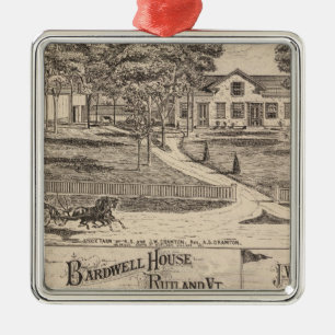 Bardwell House in Rutland Vermont Metal Ornament