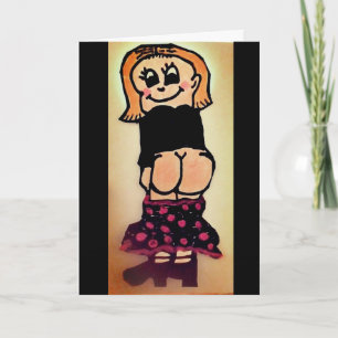 BARE BUTT FUNNY HALARIOUS BIRTHDAY CARD