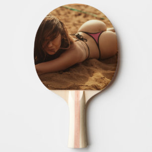 BARE BUTT G-STRING BEACH GIRL PING PONG PADDLE