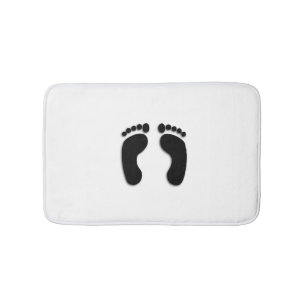 Bare Feet Prints Bath Mat