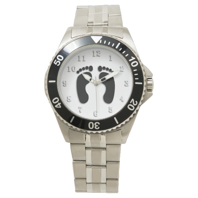Bare Feet Prints Watch (Front)