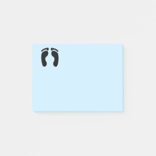 Bare Footprints Blue Post-it Notes (Front)
